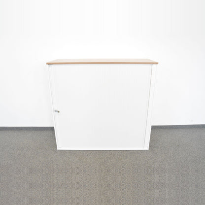 Haworth Be_Hold Element Lateralschrank Spanplatte weiss mit Eichdenkor Deckblatt - 6012335