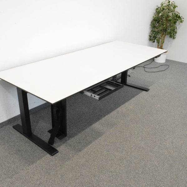 Lista Office Choice Sitz-Steh Schreibtisch 2200x900mm mit Vollkernplatte
