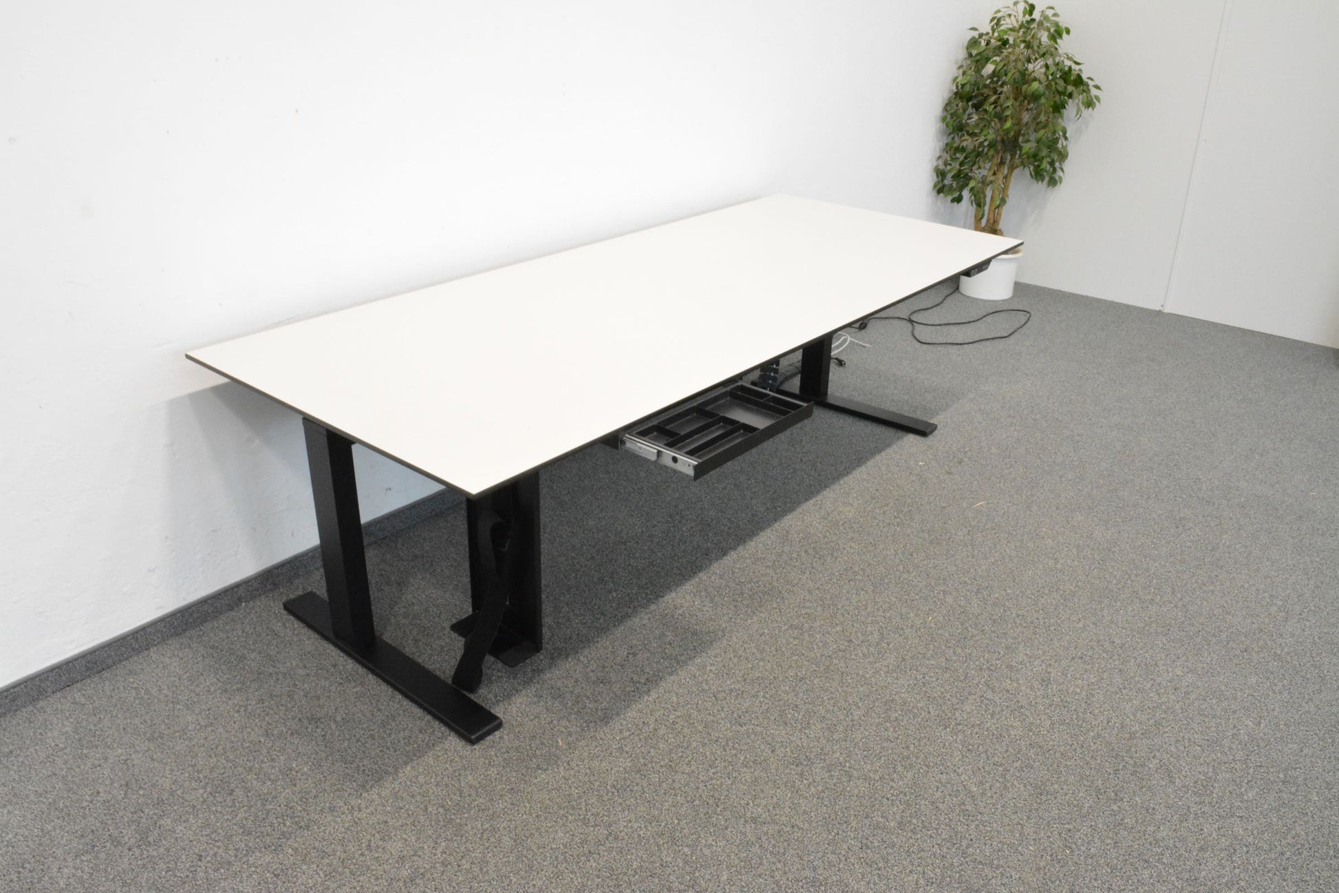Lista Office LO Choice Sitz-Steh Schreibtisch seitliche Ansicht von oben - 6012868