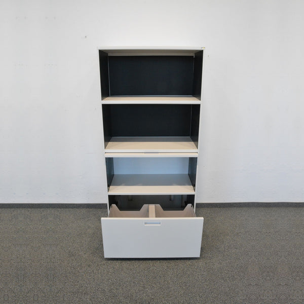 Lista Office LO Qub Modul-Kombination 4-OH 800mm - Verkehrsweiss - ohne Schloss