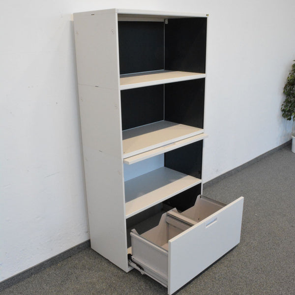 Lista Office LO Qub Modul-Kombination 4-OH 800mm - Verkehrsweiss - ohne Schloss