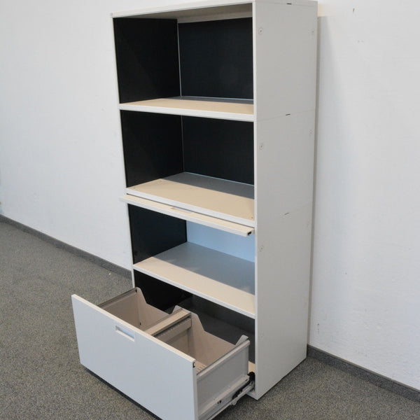 Lista Office LO Qub Modul-Kombination 4-OH 800mm - Verkehrsweiss - ohne Schloss