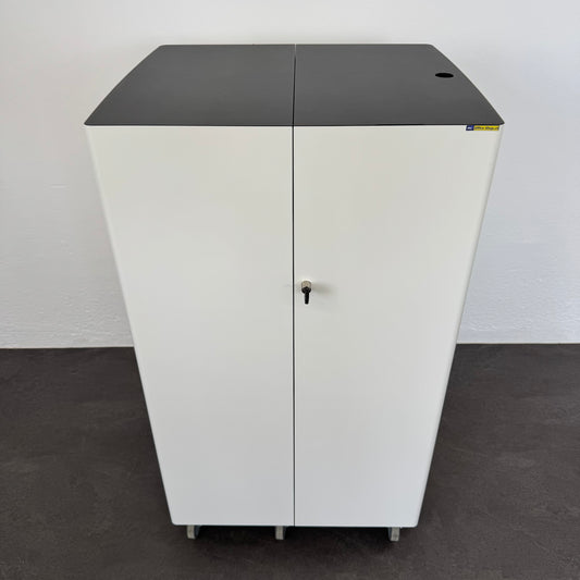 Designarchive Aktentransporter Roll-Caddy Metall Weiss