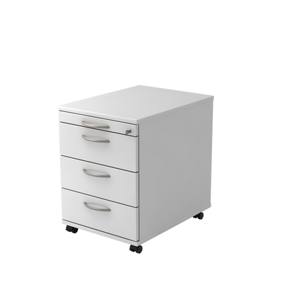MC MyContainer Rollkorpus mit 4 Schubladen Weiss mit Bogengriff - 6013717