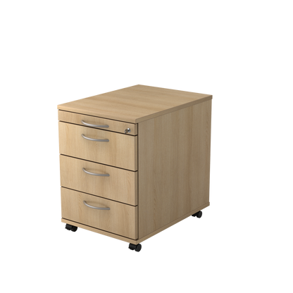 MC MyContainer Rollkorpus mit 4 Schubladen Eichendekor mit Bogengriff - 6013718