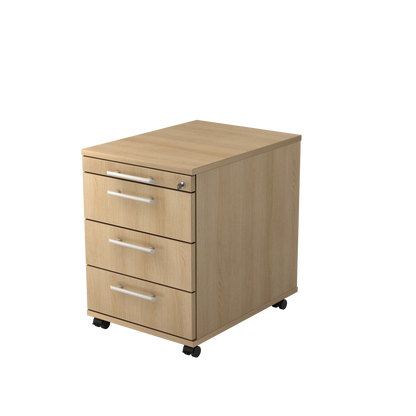 MC MyContainer Rollkorpus mit 4 Schubladen Eichendekor mit Relinggriff - 6013724