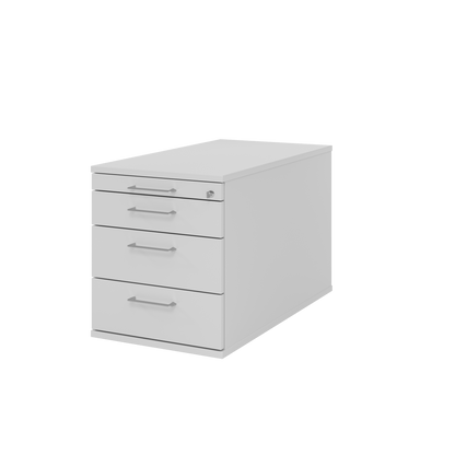 MC MyContainer mit Flachgriffen und 4 Schubladen - Grau - 6014761