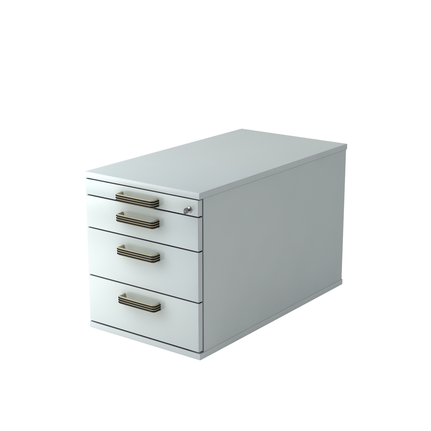 MC MyContainer mit Streifengriffen und 4 Schubladen - Grau - 6014779