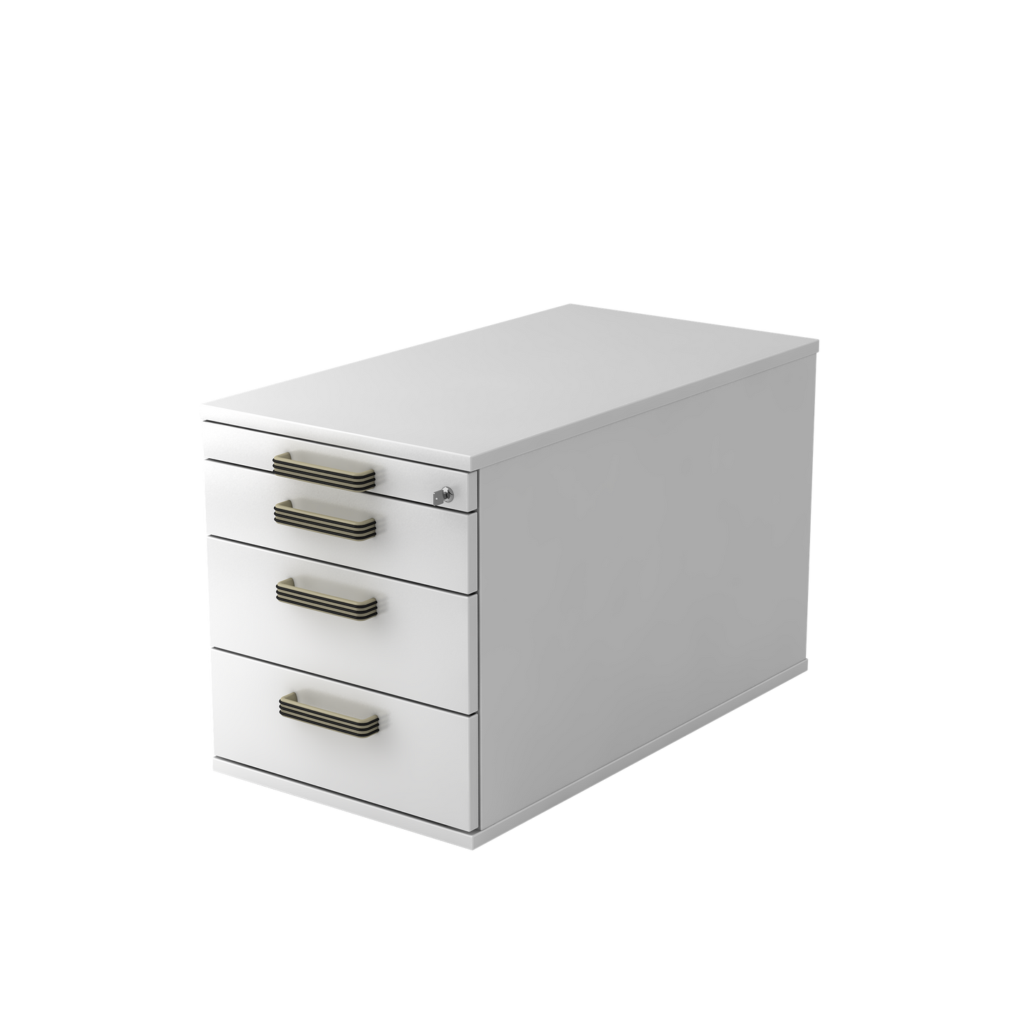 MC MyContainer mit Streifengriffen und 4 Schubladen - Weiss - 6014782