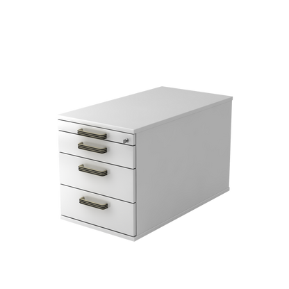 MC MyContainer mit Streifengriffen und 4 Schubladen - Weiss - 6014782