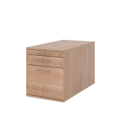 MC MyContainer mit Flachgriffen und Hängeregister - Nussbaumdekor - 6014794