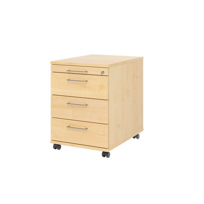 MC MyContainer Rollkorpus mit 4 Schubladen Ahorndekor mit Flachgriff - 6014814