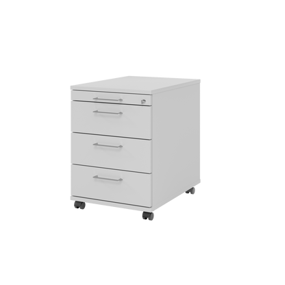 MC MyContainer Rollkorpus mit 4 Schubladen Grau mit Flachgriff - 6014815