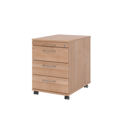 MC MyContainer Rollkorpus mit 4 Schubladen Nussbaumdekor mit Flachgriff - 6014818