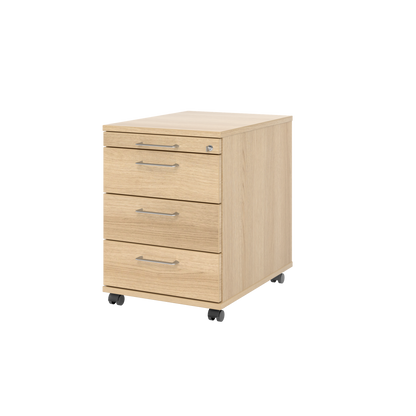MC MyContainer Rollkorpus mit 4 Schubladen Eichendekor mit Flachgriff - 6014819