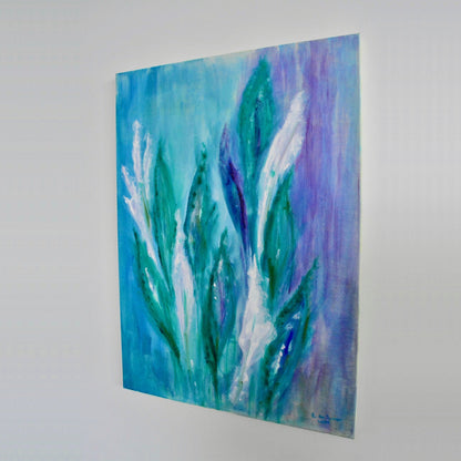 Gemaltes Bild - Unterwasser Blume von rechts - 6017431