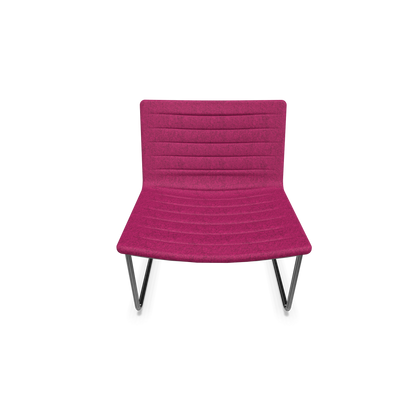 Narbutas Vegas Lounge Chair - gesteppt - Brombeere melange Frontansicht - 6019023