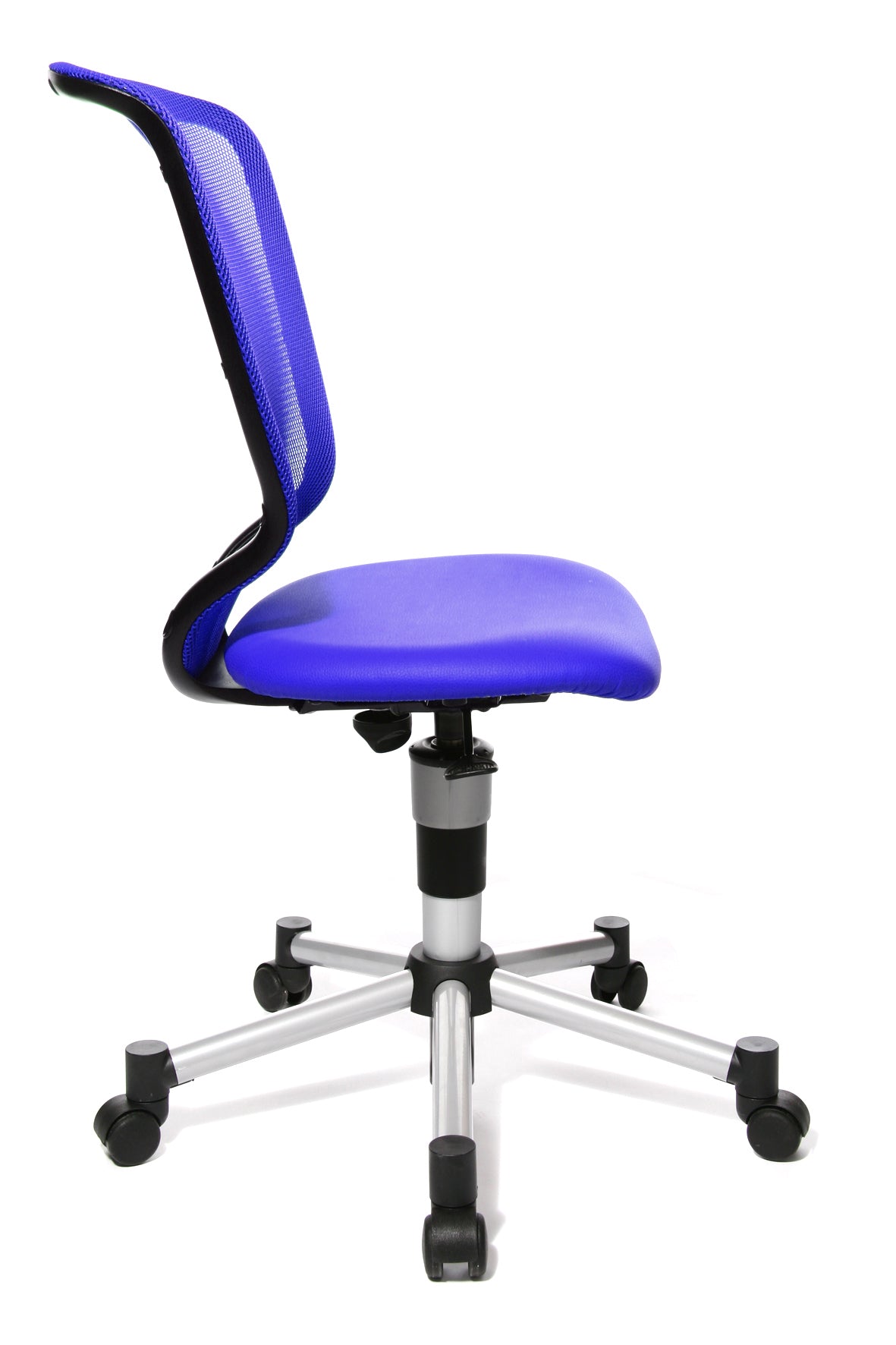 Topstar Titan Junior Bürodrehstuhl Blau mit silbergrauem Fusskreuz - 6019077