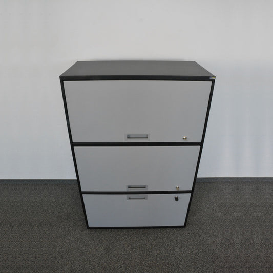 Lista Office Qub Modul-Kombination in Schwarz und Silbergrau