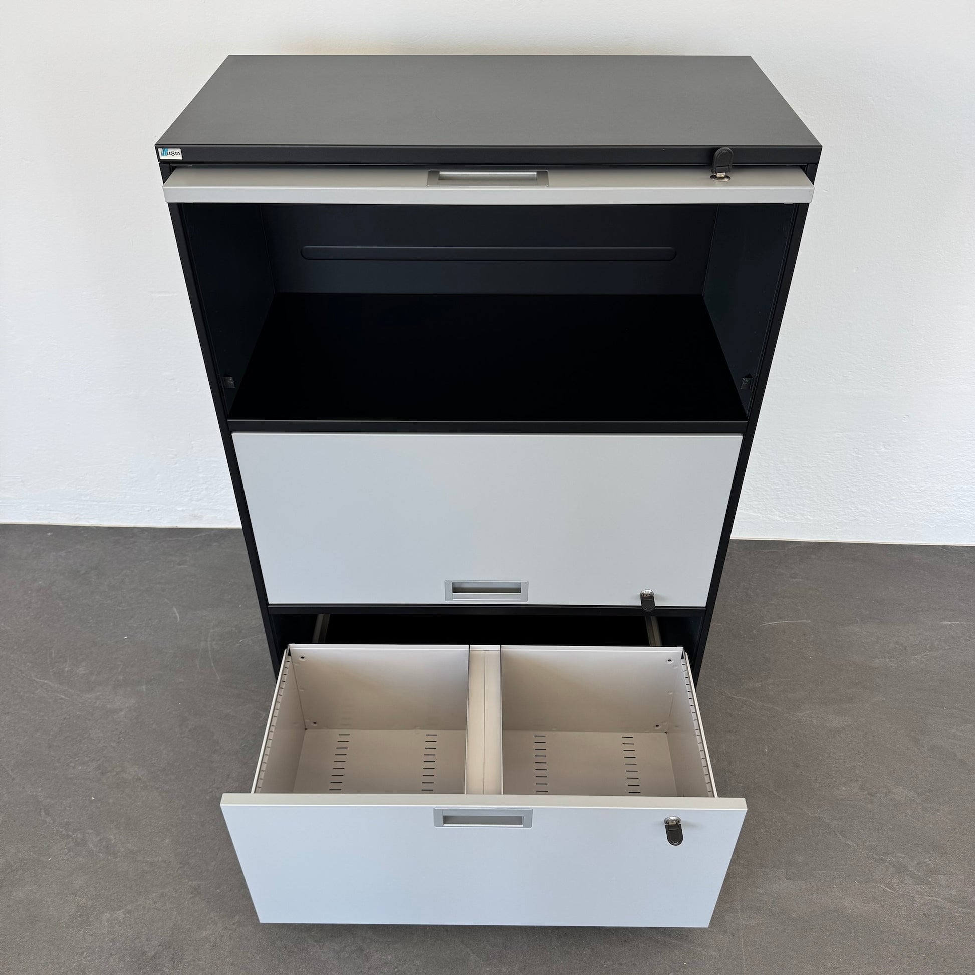 Lista Office Qub Modul-Kombination  mit Hängeregister offen