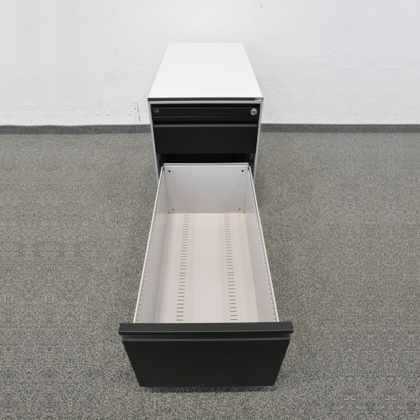 Lista Office LO Serie L Roll-Korpus 800mm - Silbergrau-Schwarz - ohne Schlüssel