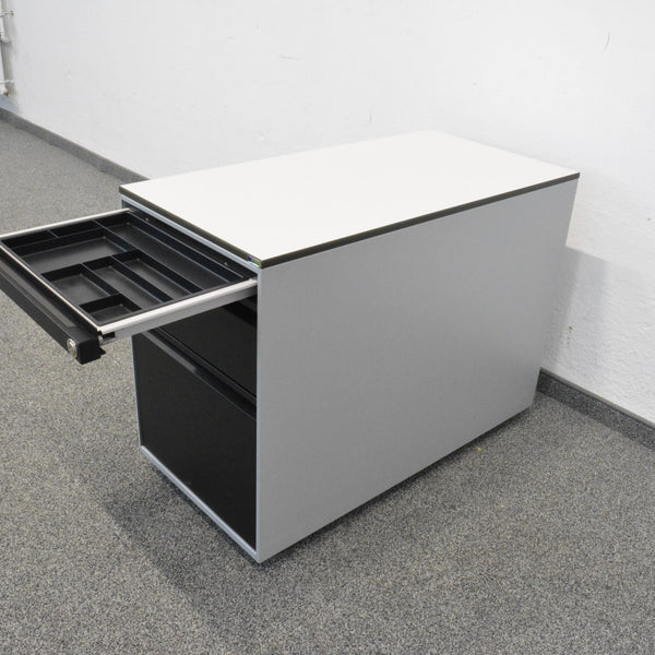 Lista Office LO Serie L Roll-Korpus 800mm - Silbergrau-Schwarz - ohne Schlüssel