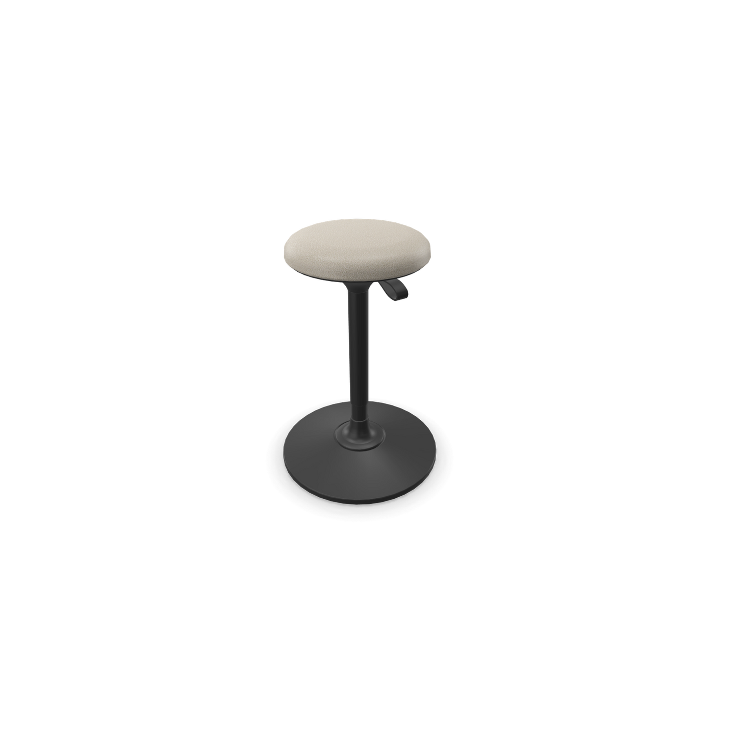 Narbutas Wobby Sitz-Steh-Hocker Gestell Schwarz - Bezug Stoff Cappucino - 6019222