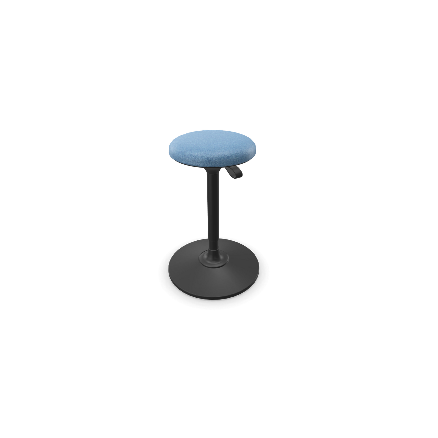 Narbutas Wobby Sitz-Steh-Hocker Gestell Schwarz - Bezug Stoff Hellblau - 6019223