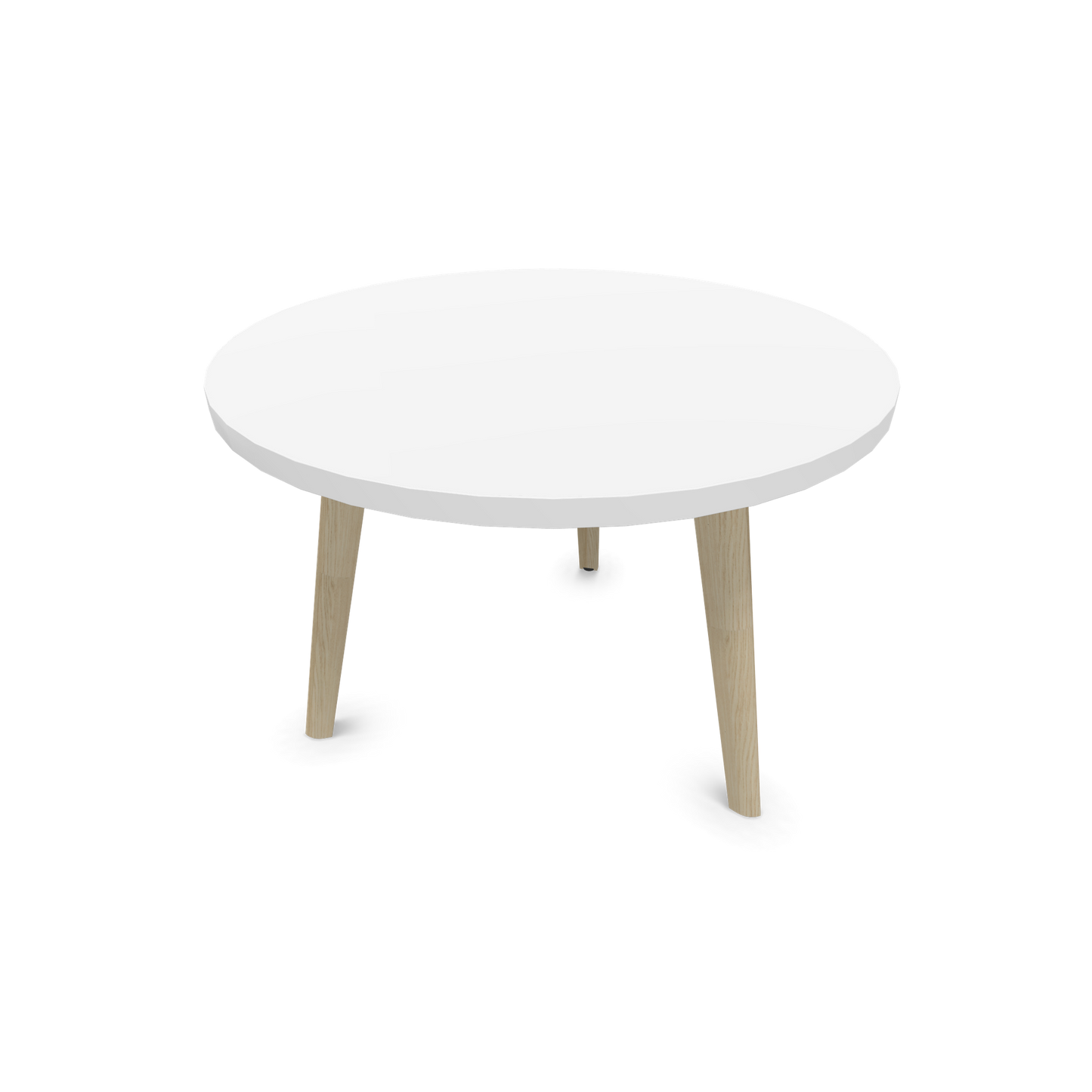 Narbutas Nova Wood Couchtisch Rund - Füsse Esche Natur - Tischplatte Weiss - 6019296