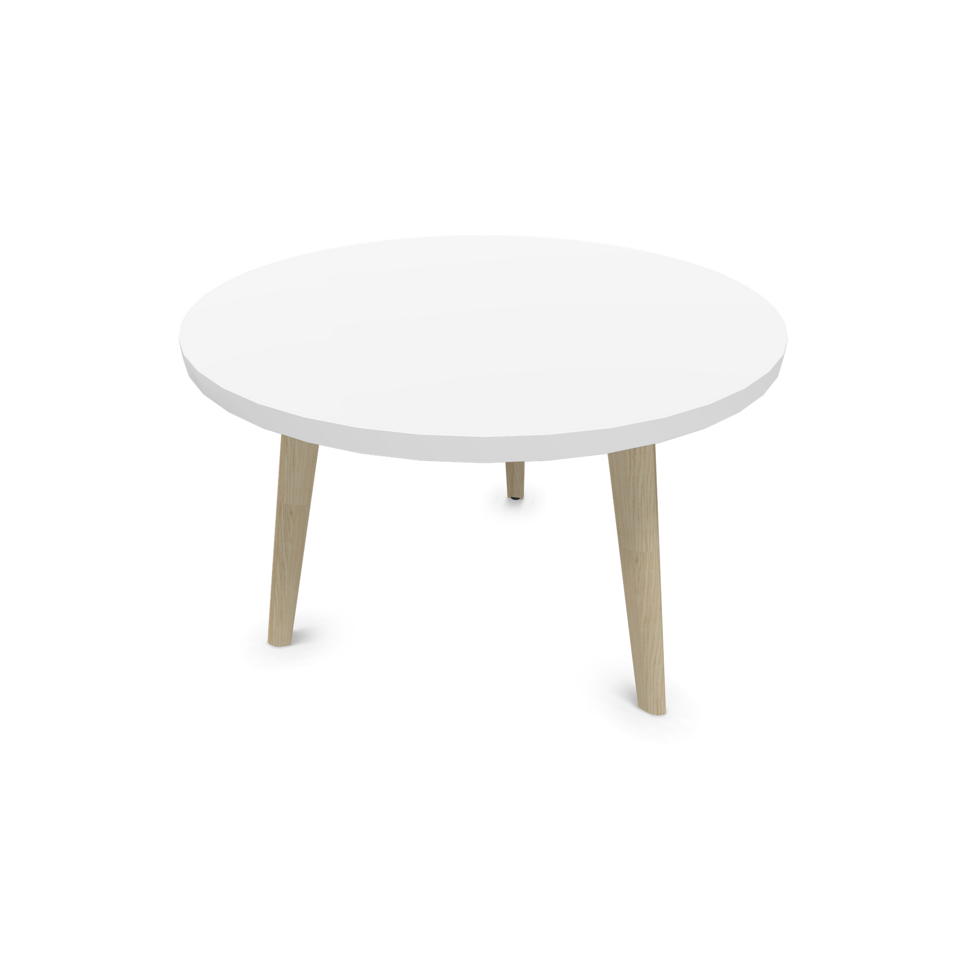 Narbutas Nova Wood Couchtisch Rund - Füsse Esche Natur - Tischplatte Weiss - 6019296