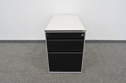 Lista Office Serie L Unterstell-Korpus in Grau und Schwarz mit Vollkerndeckblatt Weiss - 6019416
