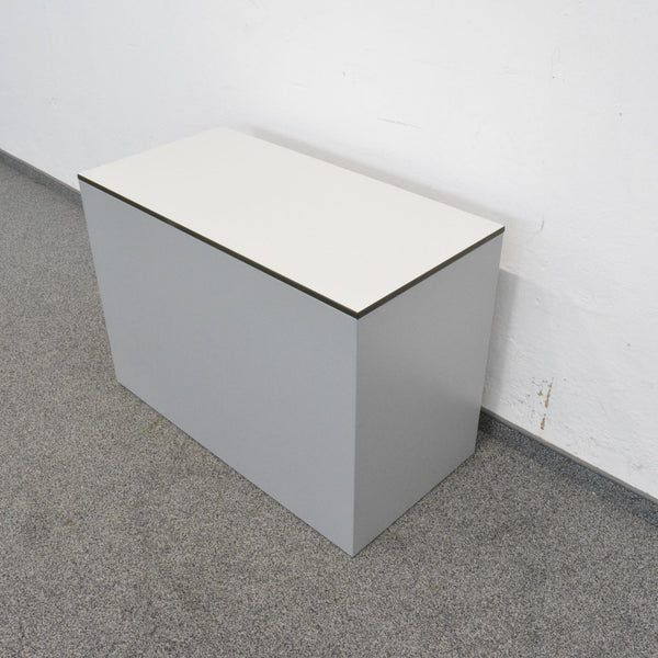 Lista Office LO Serie L Unterstell-Korpus 800mm - mit Hängeregister - Silbergrau-Schwarz - ohne Schlüssel