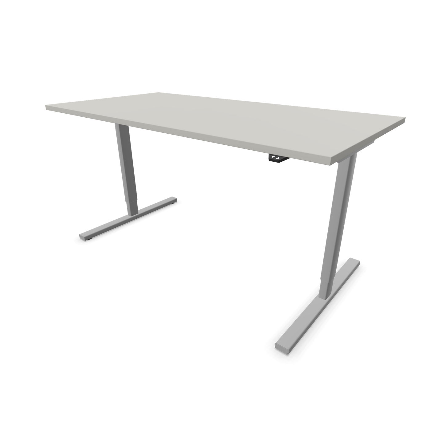 Narbutas Easy Sitz-Steh-Schreibtisch 1600x800mm, Gestell Silbergrau, Tischplatte Perlgrau