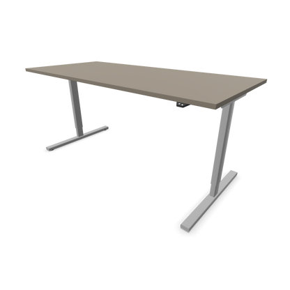 Narbutas Easy Sitz-Steh-Schreibtisch 1800x800mm, Gestell Silbergrau, Tischplatte Cubanitgrau