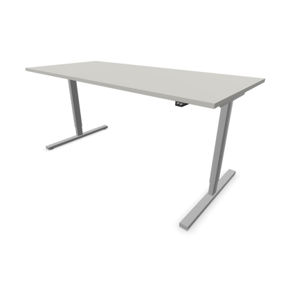 Narbutas Easy Sitz-Steh-Schreibtisch 1800x800mm, Gestell Silbergrau, Tischplatte Perlgrau