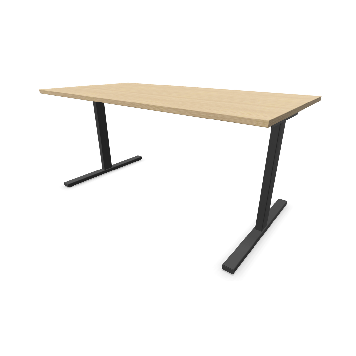 T-Easy Schreibtisch 1600x800mm, Gestell Anthrazit, Material Spanplatte, Tischplatte Eichendekor gebleicht