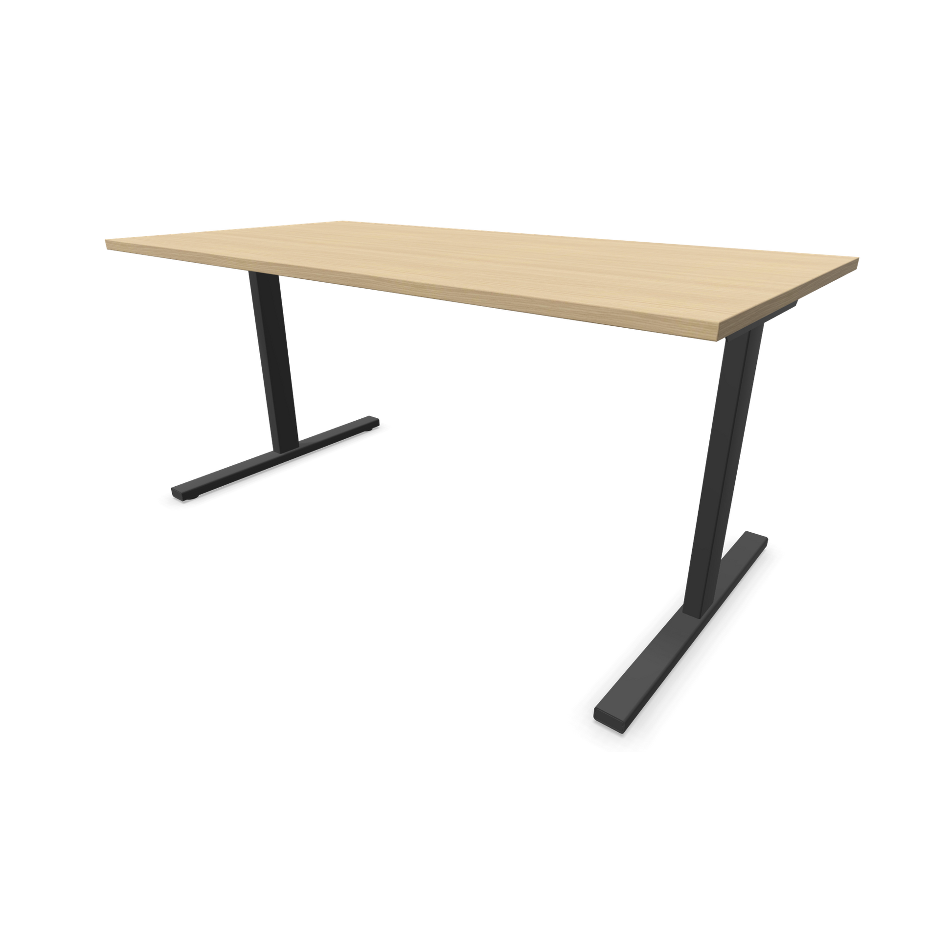 T-Easy Schreibtisch 1600x800mm, Gestell Anthrazit, Material Spanplatte, Tischplatte Eichendekor gebleicht