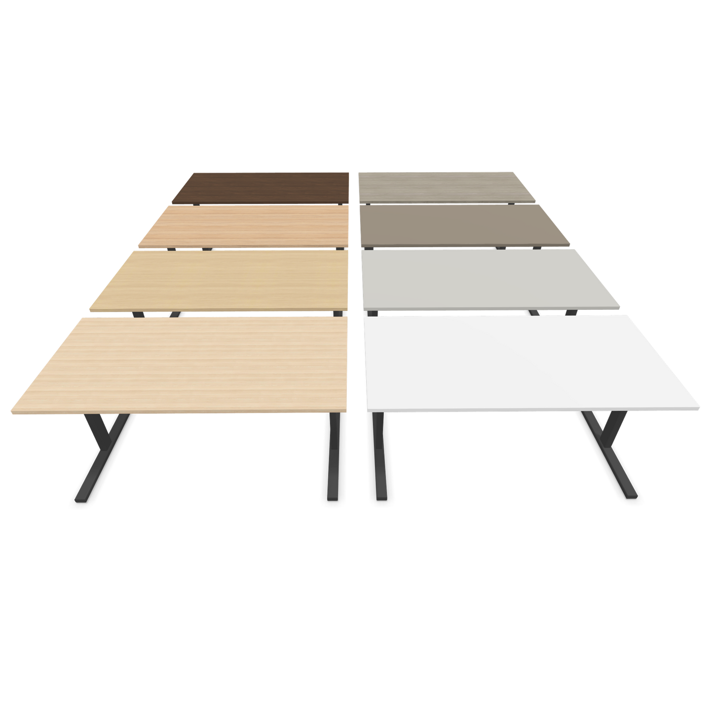 T-Easy Schreibtisch verfügbare Tischplattenfarben