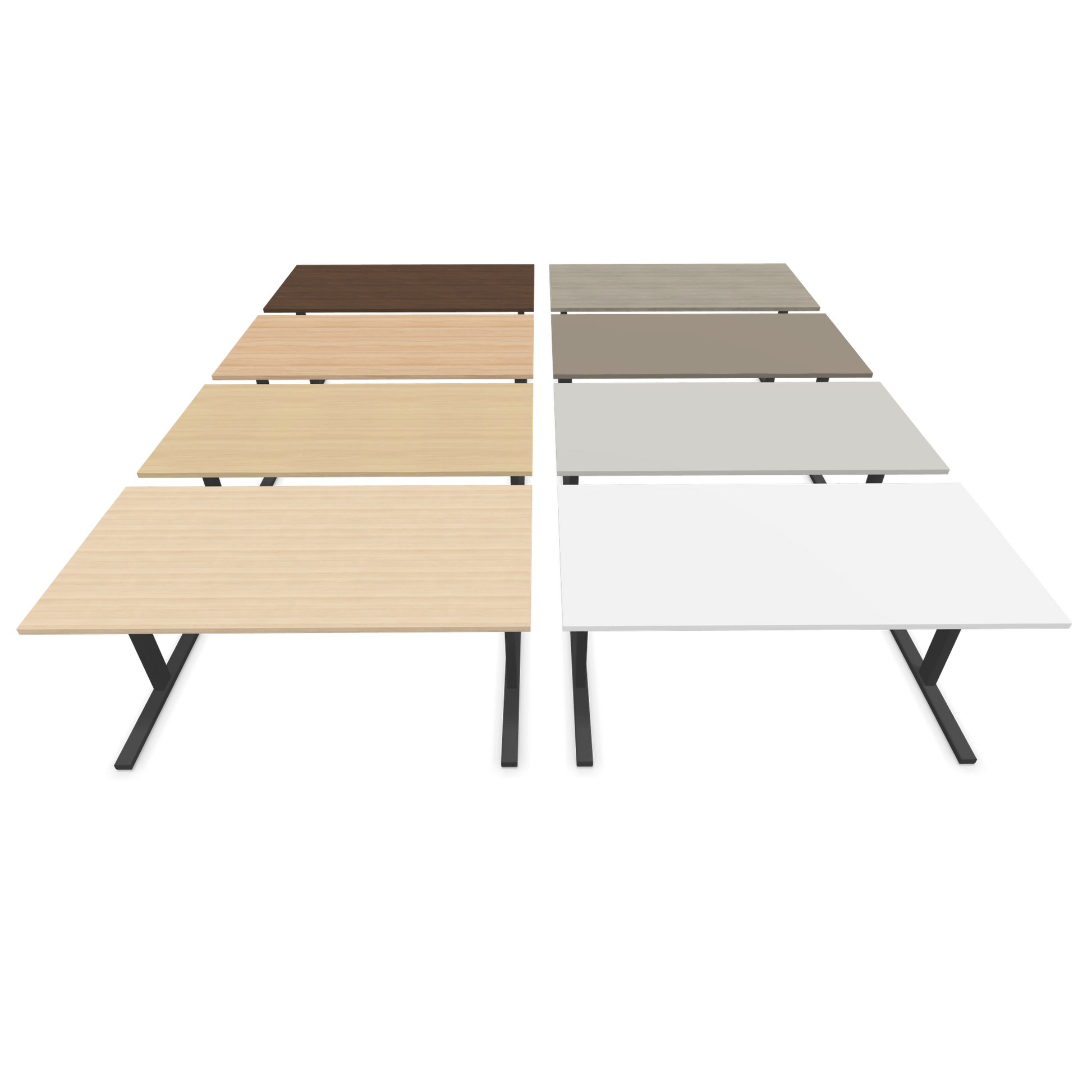 T-Easy Schreibtisch verfügbare Tischplattenfarben