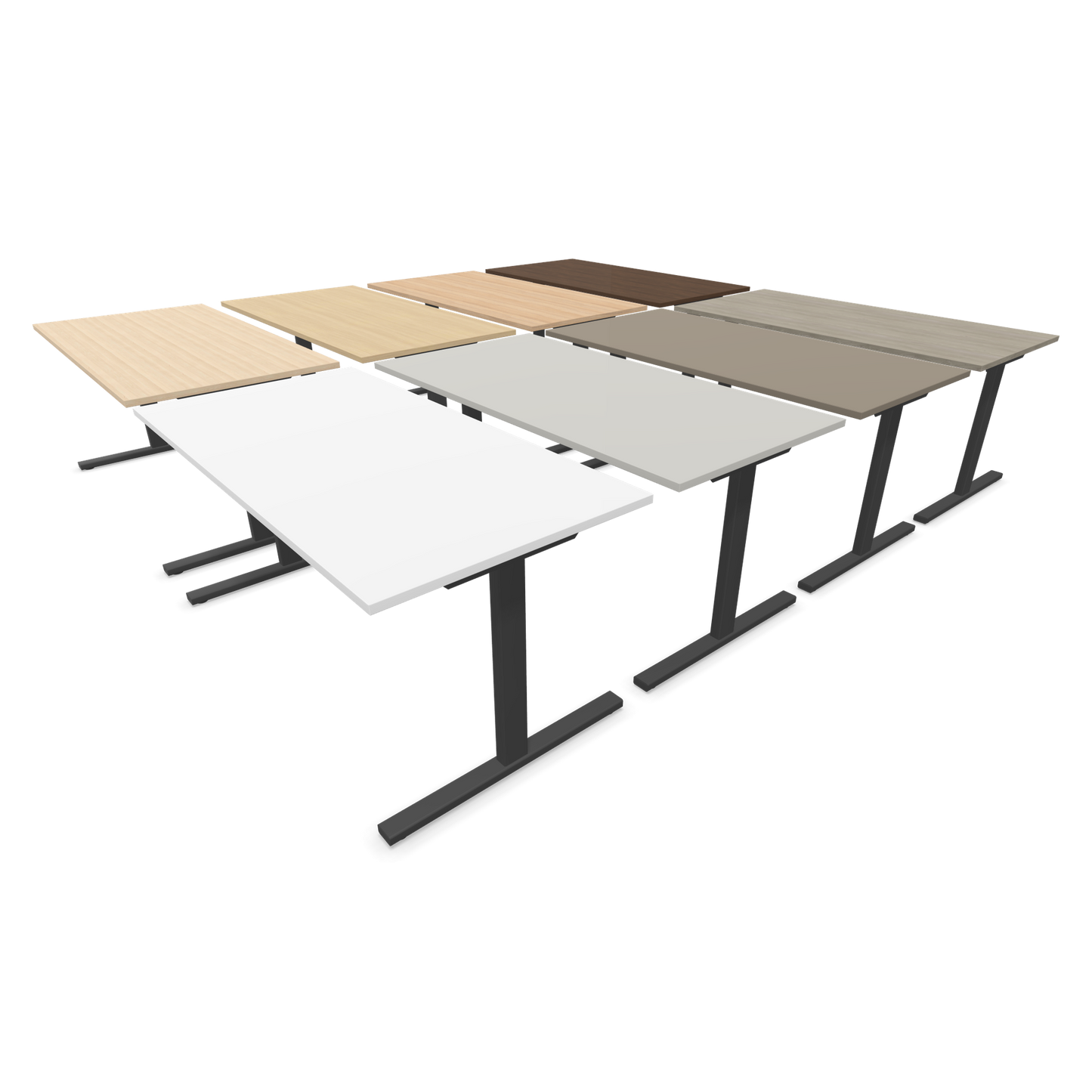 Narbutas T-Easy Schreibtisch Gestell Dunkelgrau