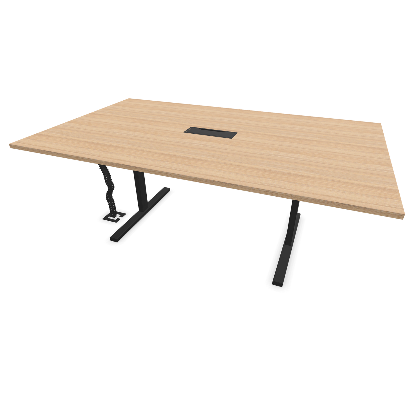 Narbutas T-Easy-2000x1200mm, Gestell Schwarz, Tischplatte Bersteineichendekor mit Struktur