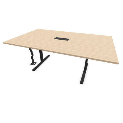 Narbutas T-Easy-2000x1200mm, Gestell Schwarz, Tischplatte Eschendekor sandbeige mit Struktur - 6019681
