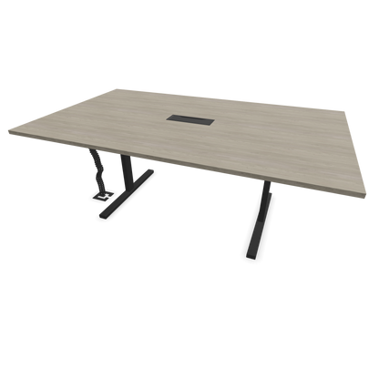 Narbutas T-Easy-2000x1200mm, Gestell Schwarz, Tischplatte Holzdekor grau mit Struktur - 6019683