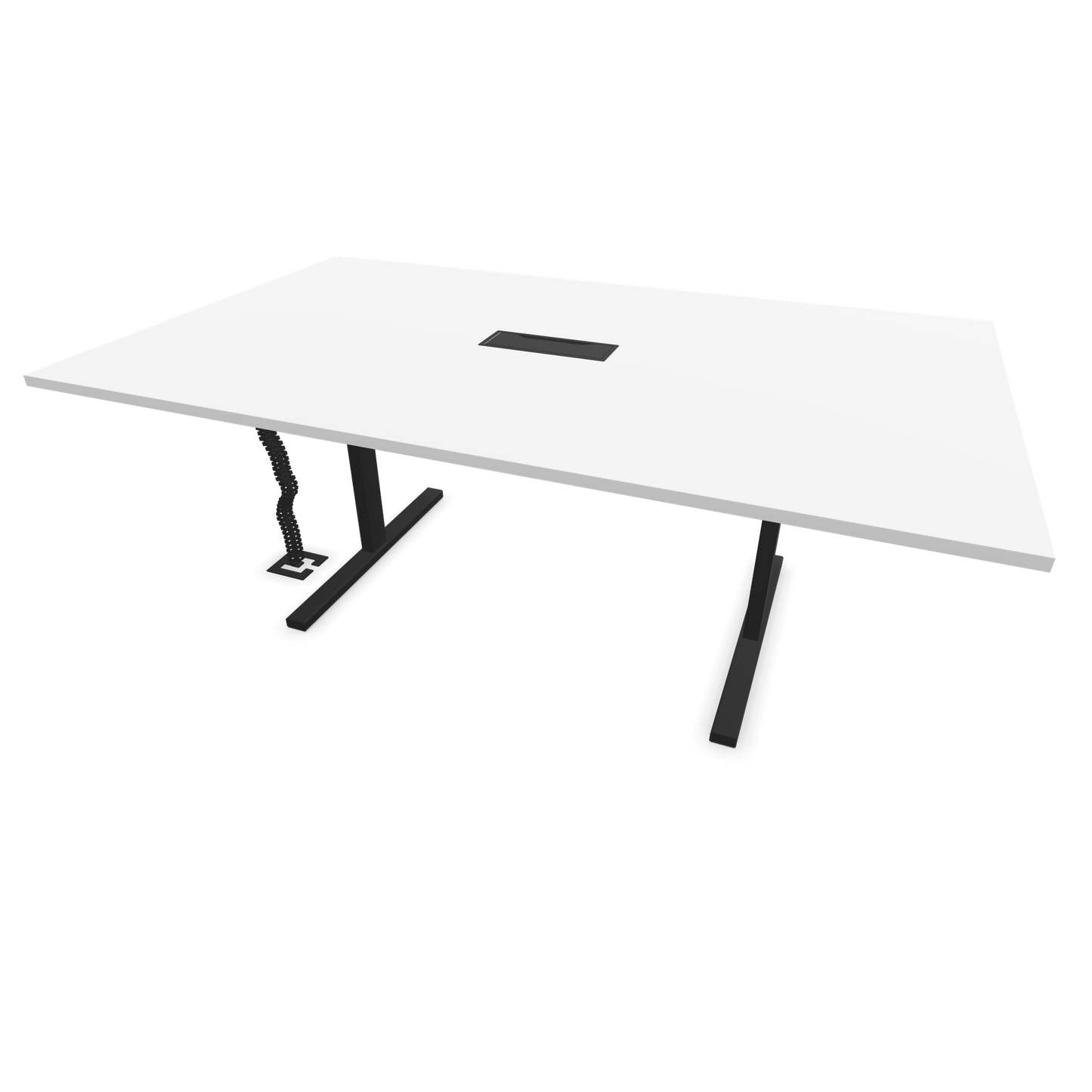 Narbutas T-Easy-2000x1200mm, Gestell Schwarz, Tischplatte Weiss - 6019684