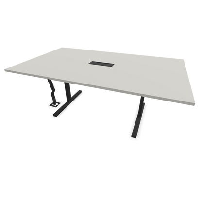Narbutas T-Easy-2000x1200mm, Gestell Schwarz, Tischplatte Perlgrau - 6019686