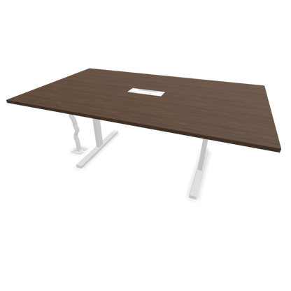 Narbutas T-Easy-2000x1200mm, Gestell Weiss, Tischplatte Walnussdekor dunkel mit Struktur - 6019690
