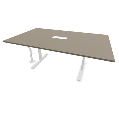 Narbutas T-Easy-2000x1200mm, Gestell Weiss, Tischplatte Cubanitgrau - 6019693