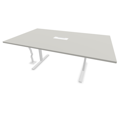 Narbutas T-Easy-2000x1200mm, Gestell Weiss, Tischplatte Perlgrau - 6019694