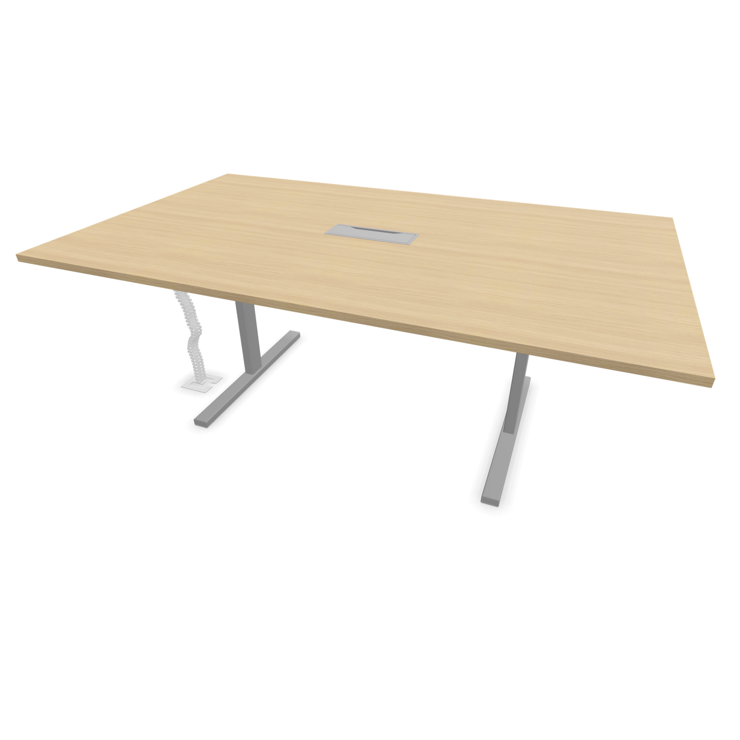 Narbutas T-Easy-2000x1200mm, Gestell Silbergrau, Tischplatte Eichendekor gebleicht