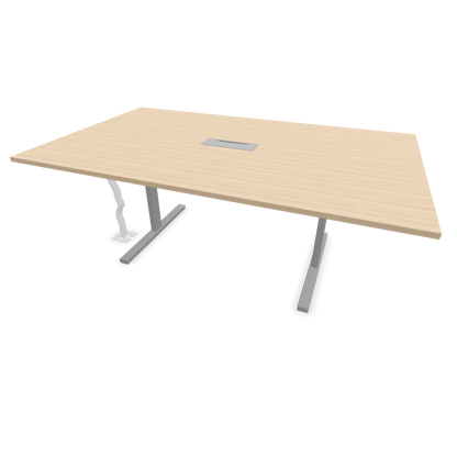 Narbutas T-Easy-2000x1200mm, Gestell Silbergrau, Tischplatte Eschendekor sandbeige mit Struktur - 6019697